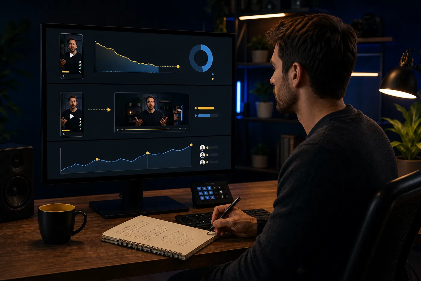 A creator measuring Short retention, the path into a related long-form video, and useful downstream actions.