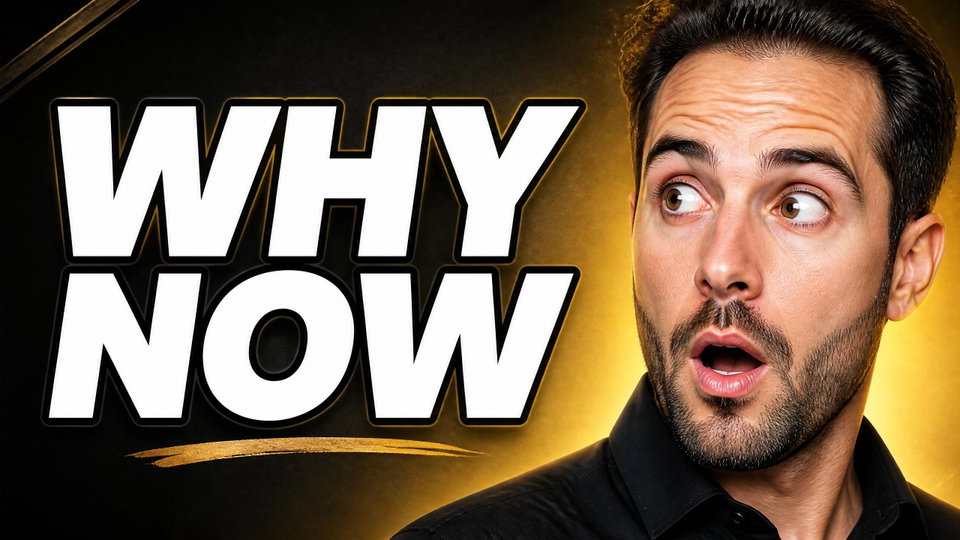 Face + Hook thumbnail concept example